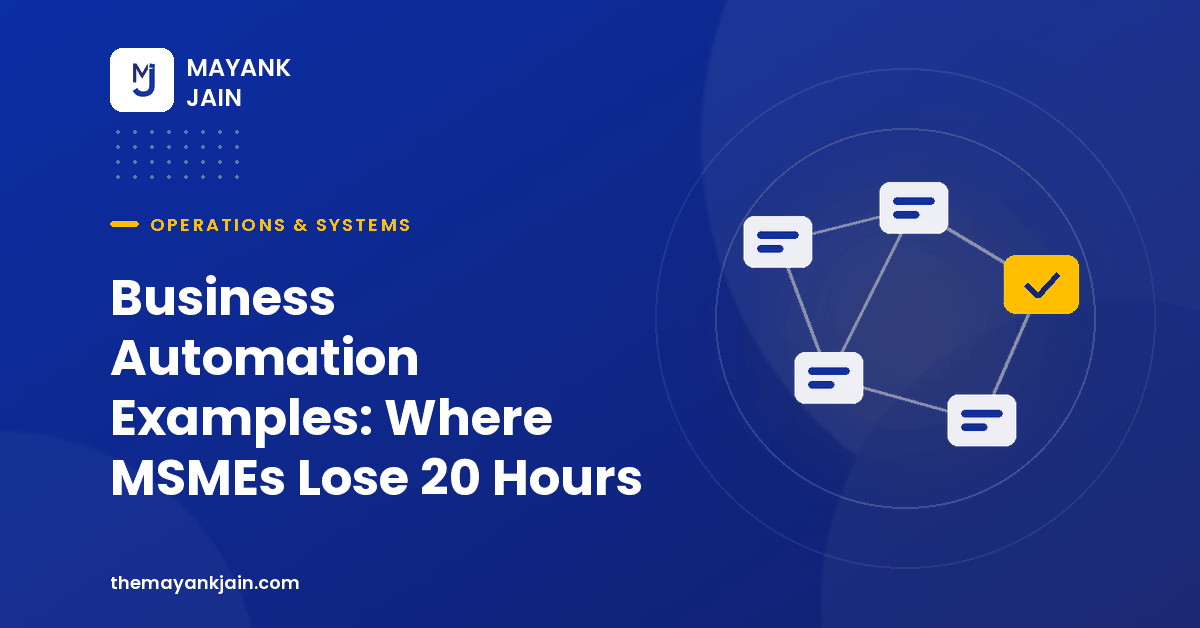 Business Automation Examples: Where MSMEs Lose 20 Hours