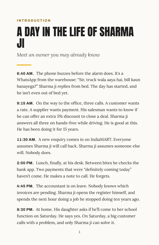 Jugaad Is Not a System: Introduction: a day in the life of Sharma ji