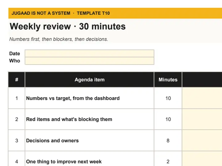 Preview of Weekly and Monthly Review